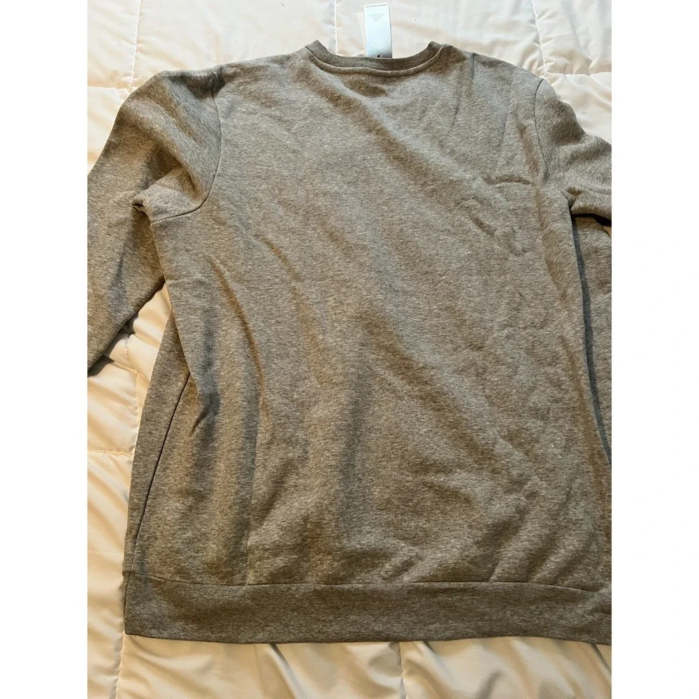 Adidas 2XL Gray Fleece Sweatshirt Mens NWT $45 (a13)